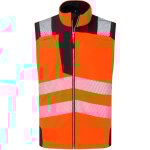 Portwest - veste softshell sans manches hi - vis (3 couches) orange / noir s