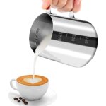 Pot � lait 304 acier inoxydable, pichet lait inox avec marque de mesure, pichet � lait gravure gradu� ...