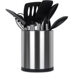 Pot ustensiles cuisine porte ustensiles rotatif � 360� grand rangement cuisine organisateur support � ...