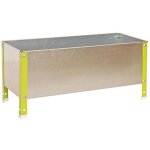 Potager urbain m�tallique 410x900x400 mm, 100 l, jardini�re ext�rieure r�sistante vert / galvanis� ? ...