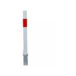 Poteau amovible 100p - wr blanc / rouge (clefs distinctes) haute r�sistance