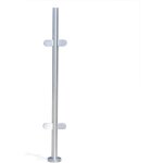 Poteau de balustrade rond en acier inoxydable pour balustrade de 110 cm convient pour verre de 8 � 12 ...
