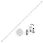 Poteau extensible de suspension rail spots led 75 ? 150cm - blanc