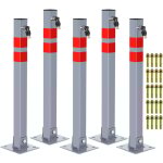 Poteau de parking 5x poteau de dlimitation 65cm barrire de parking rabattable bollard  btonner poteau ...