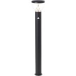 Potelet ext�rieur brilliant tulip - led et solaire - d�tecteur de mouvement - acier inoxydable et plastique ...