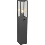 Potelet exterieur detecteur e27 60w anthracite verre clair - trio - garonne 82518163 82518163 82518163 ...