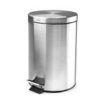 Suinga - poubelle en acier inoxydable avec pédale et seau pour salle de bain, capacité 12 litres, 25x40 ... Suinga - poubelle en acier inoxydable avec pédale et seau pour salle de bain, capacité 12 litres, 25x40 ...