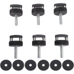 Pouce vis d anneau en alliage d'aluminium anodis� retrait rapide pour jk jl jt v�hicules (black).