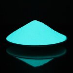 Poudre luminescente pigment�e turquoise qui brille dans le noir 100 g