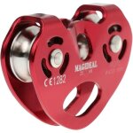 Poulie de chariot pour cble de tyrolienne 25kn rouge