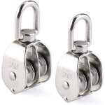 Poulie double 2pcs inox 304 pivotant double poulie