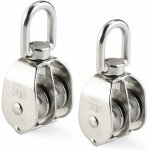Poulie double 2pcs inox 304 pivotant double poulie Poulie double 2pcs inox 304 pivotant double poulie