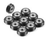 Poulie � gorge en v, rouleaux � gorge en v, roulements � rouleaux en caoutchouc, 10 poulies � billes ...