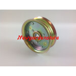 Poulie de guidage de courroie roulement � gorge plate tondeuse universal 132040 130mm