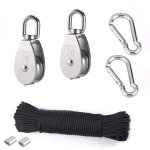 Poulie de levage, 2 pices 20mm poulie en acier inox 304, 2 pices m20 poulie simple, pour cordes et ...