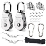 Poulie de levage en acier inoxydable m25 - crochet pivotant pour levage - roue de remorquage - corde ...