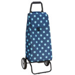 Poussette de marche 2 roues 55 litres carlux pois bleu ciel - sidebag