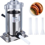 Poussoir a saucisses manuel, machine a saucisses verticale 2 l / 5 lbs avec pince de type g, baril en ...