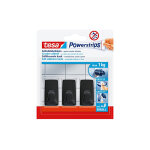 Tesa - powerstrips crochets adhsifs petit format - 3 x crochets muraux autocollants rectangulaires - ...