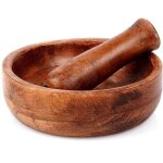 Practic mortier en bois de mangue marron 15 cm diam�tre