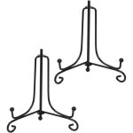 Pr�sentoir de fer, 2 pack noir chevalet en fer forg�, support de cadre photo, pour photo, cadres pour ...