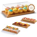 Pr�sentoir � g�teaux avec couvercle ? pr�sentoir � desserts en bois d'acacia et planche � charcuterie ...
