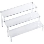 Pr�sentoir marches � 3 niveaux en acrylique, �tag�re � escalier transparents organisateur d�coration ...