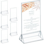 Prsentoir de table, lot 6, pour menus, photos, etc. au format a6, mariage, acrylique, transparent et ...
