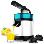 Presse - agrumes lectrique avec bras levier essentialvita hyden 120 steel - cecotec