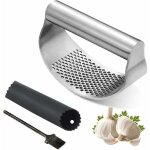 Presse - ail � bascule en acier inoxydable - outil de hachoir � ail broyeur � ail portable coupe - gingembre ...