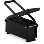 Presse briquette de papier, acier pour blocs, manuel, comprimer, hlp 12x26x9cm, noir - relaxdays