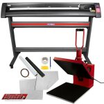 Presse  chaud 38x38 cm rouge & dcoupe de vinyle 135cm - impression transfert sublimation - cration, ...