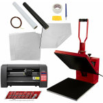 Presse  chaud 38x38 cm rouge & dcoupe de vinyle 36cm - impression transfert sublimation - cration, ...