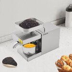 Presse � huile automatique en acier inoxydable 600 w - presse � huile automatique � 200 �c - avec gant ...