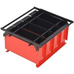 Presse  papier de recyclage acier 38x31x18 cm noir et rouge vidaxl