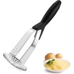 Presse - purée de pommes de terre en acier inoxydable, professionnel presse puree manuel avec antidérapant ... Presse - purée de pommes de terre en acier inoxydable, professionnel presse puree manuel avec antidérapant ...