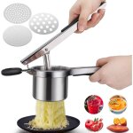 Presse - pur�e portable avec 3 disques interchangeables, presse - pur�e manuel professionnel en acier ...