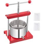 Pressoir manuel � vin et fruits de 0, 8 gal / 3 l, double f�t en acier inoxydable, presse - agrumes pour ...