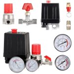 Pressostat pour compresseur d'air 220 v, r�gulateur de pression, manom�tres