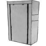 Primematik - armoire de rangement et chaussures en tissu 60 x 30 x 90 cm gris avec porte rouleau
