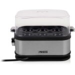Princess 01. 262046. 01. 001 cuiseur � oeufs sans bpa, avec verre doseur, voyant lumineux argent, noir ...