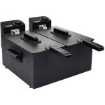 Friteuse double 2x3l 2x1800w noir 9573690