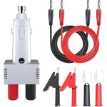 Prise allume - cigare male vers double prise banane femelle 4 mm adaptateur de chargeur de voiture 12 ...