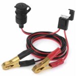 Prise allume - cigare de voiture femelle 12v 24v a la batterie pinces crocodile connecteur 2ft cable ...