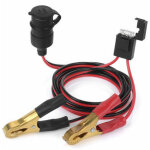 Prise allume - cigare de voiture femelle 12v 24v a la batterie pinces crocodile connecteur 2ft cable ...