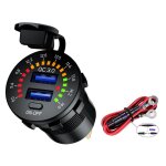 Prise de chargeur de voiture usb quick charge 3. 0 12v / 24v 36w, double prise de chargeur rapide usb ...