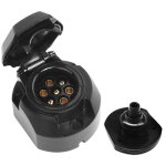 Prise remorque 7 broches femelle etanche, 12v prise attache 7 plots de remorque, voiture, camion, avec ...