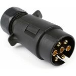 Prise remorque 7 broches fiche attelage 7 pin m�le pour remorques voiture, caravane, porte - v�lo