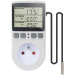 Prise thermostat regulateur de temperature numerique 220v chauffage refroidissement avec sonde, lcd prise ...