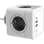 Prise usb multiple, multiprise murale cube 4 prises avec 2 usb secteur, avec 1 alimentation type - c, ...